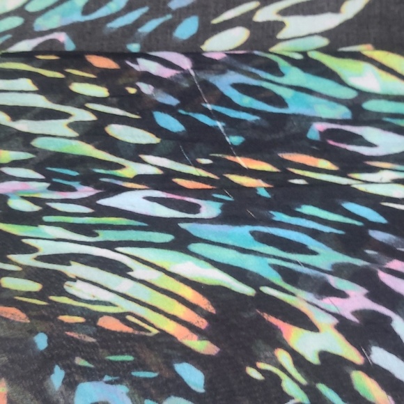 Cruise Kimono Exotic rainbow butterfly Cover Up sheer w Lace Back Fairycore - Picture 5 of 8